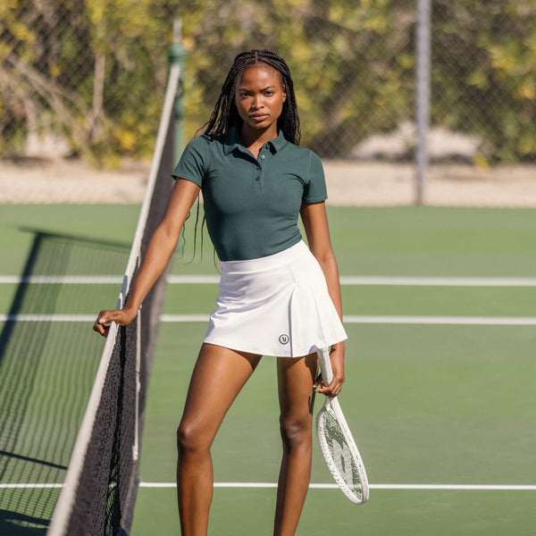 woman in break point skirt